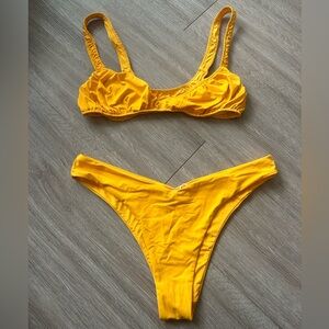 WeWoreWhat Vibrant Orange Bikini